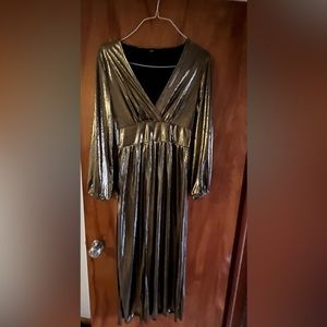 GOLD Metallic Maxi Dress